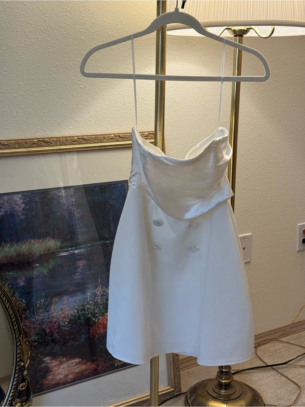 Strapless White Mini Dress